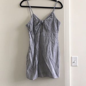 Honey punch striped tie knot dress